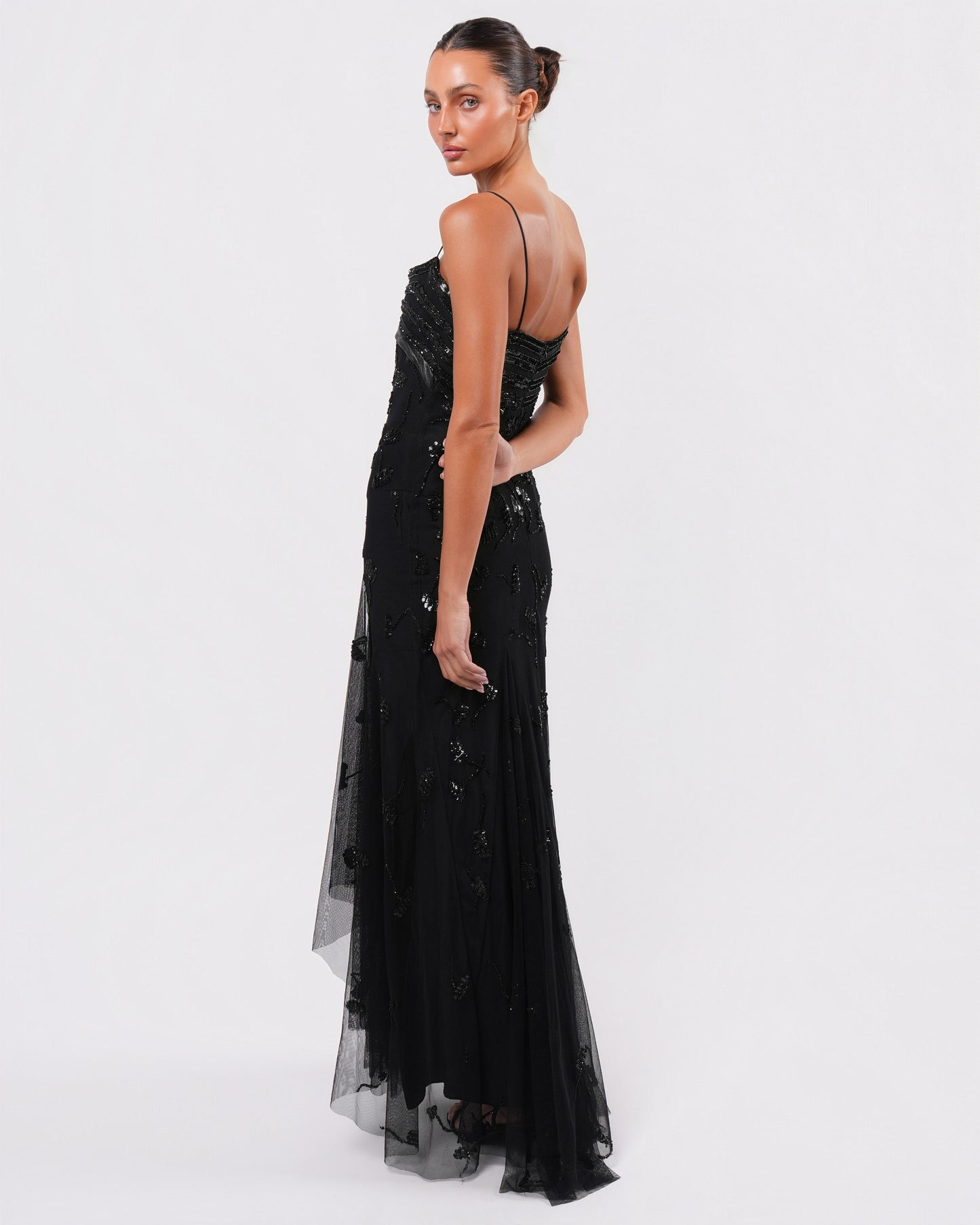 Beaded Tulle Gown