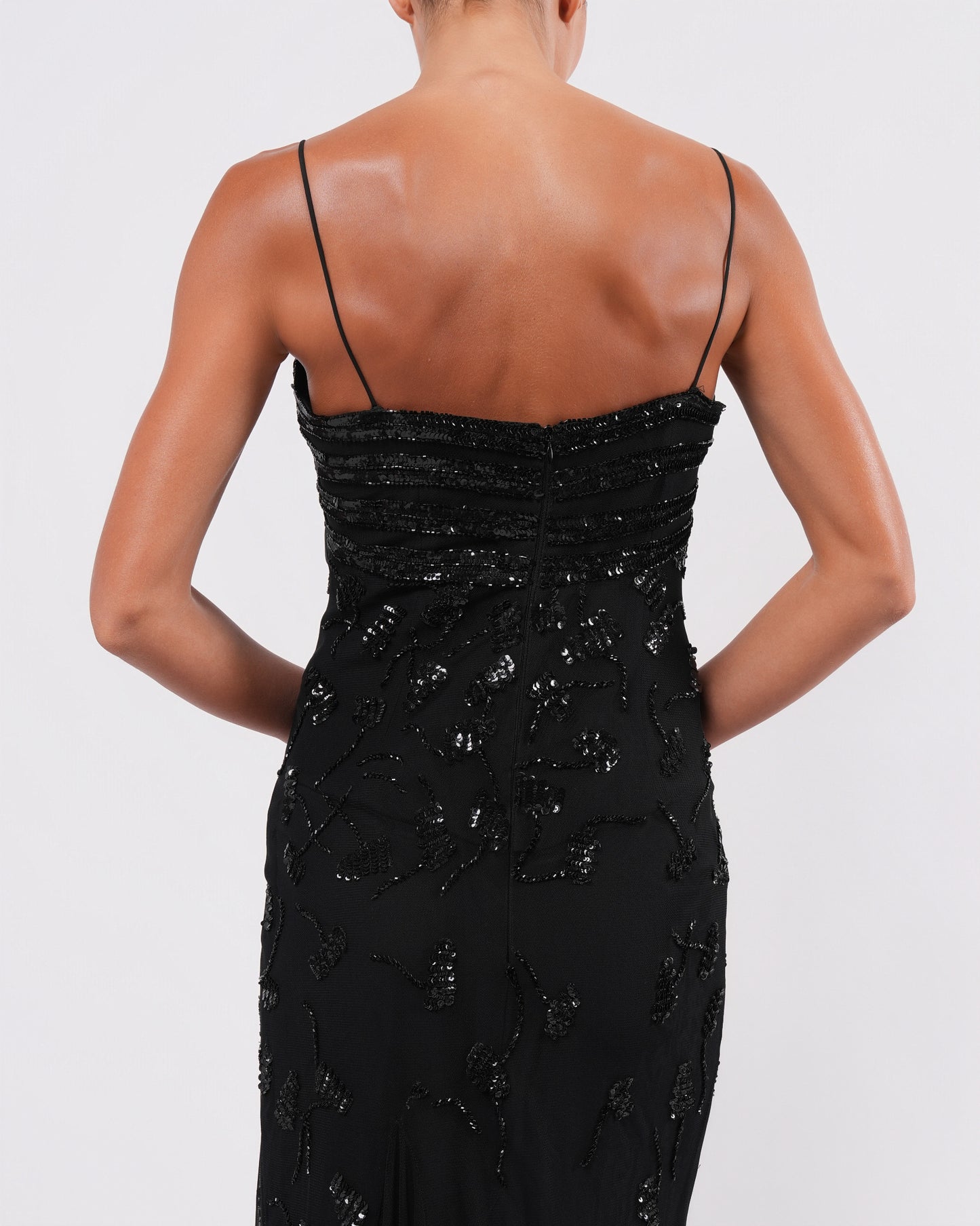 Beaded Tulle Gown