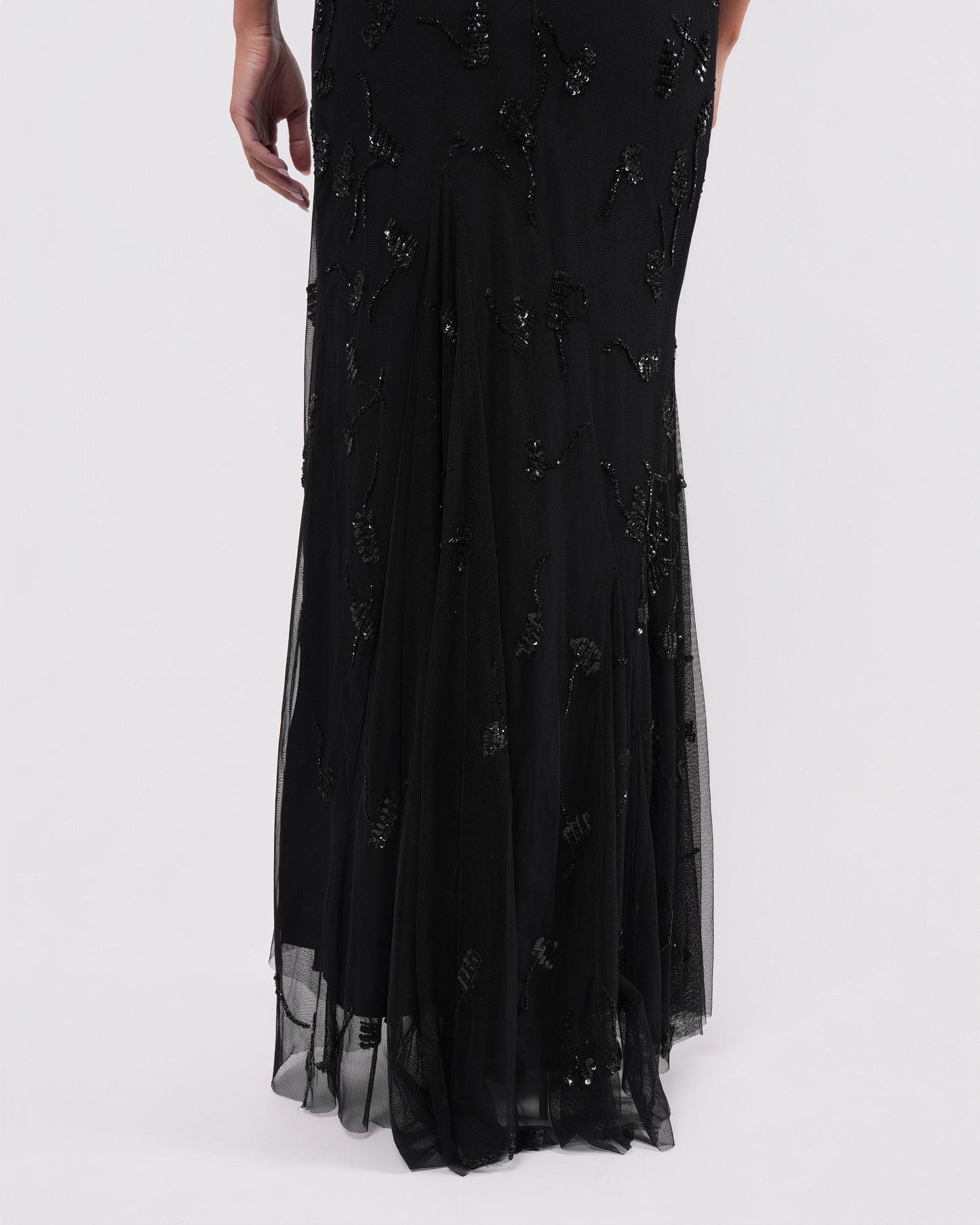 Beaded Tulle Gown