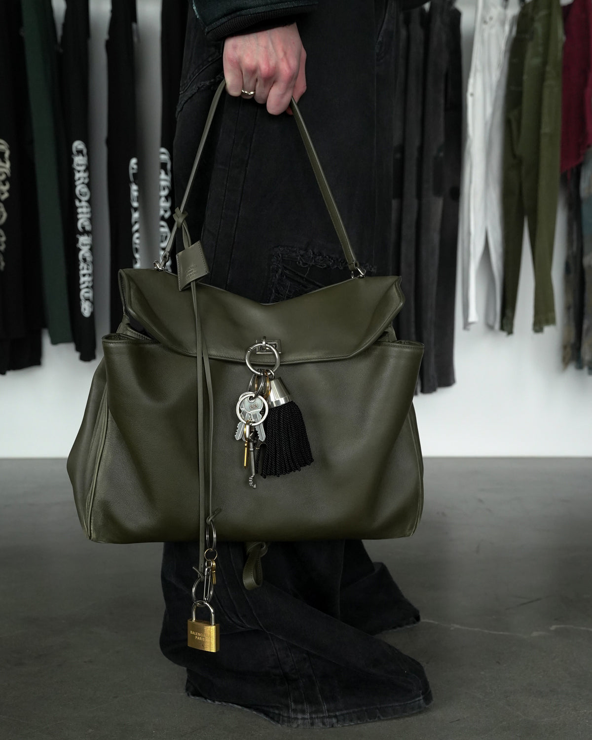 Large Used Effect Rodeo Bag with Charms