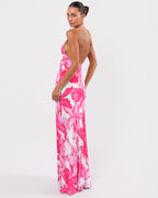 SS 2004 Pink Floral Runway Gown