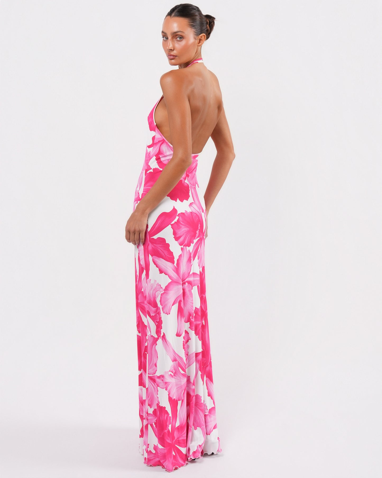 SS 2004 Pink Floral Runway Gown