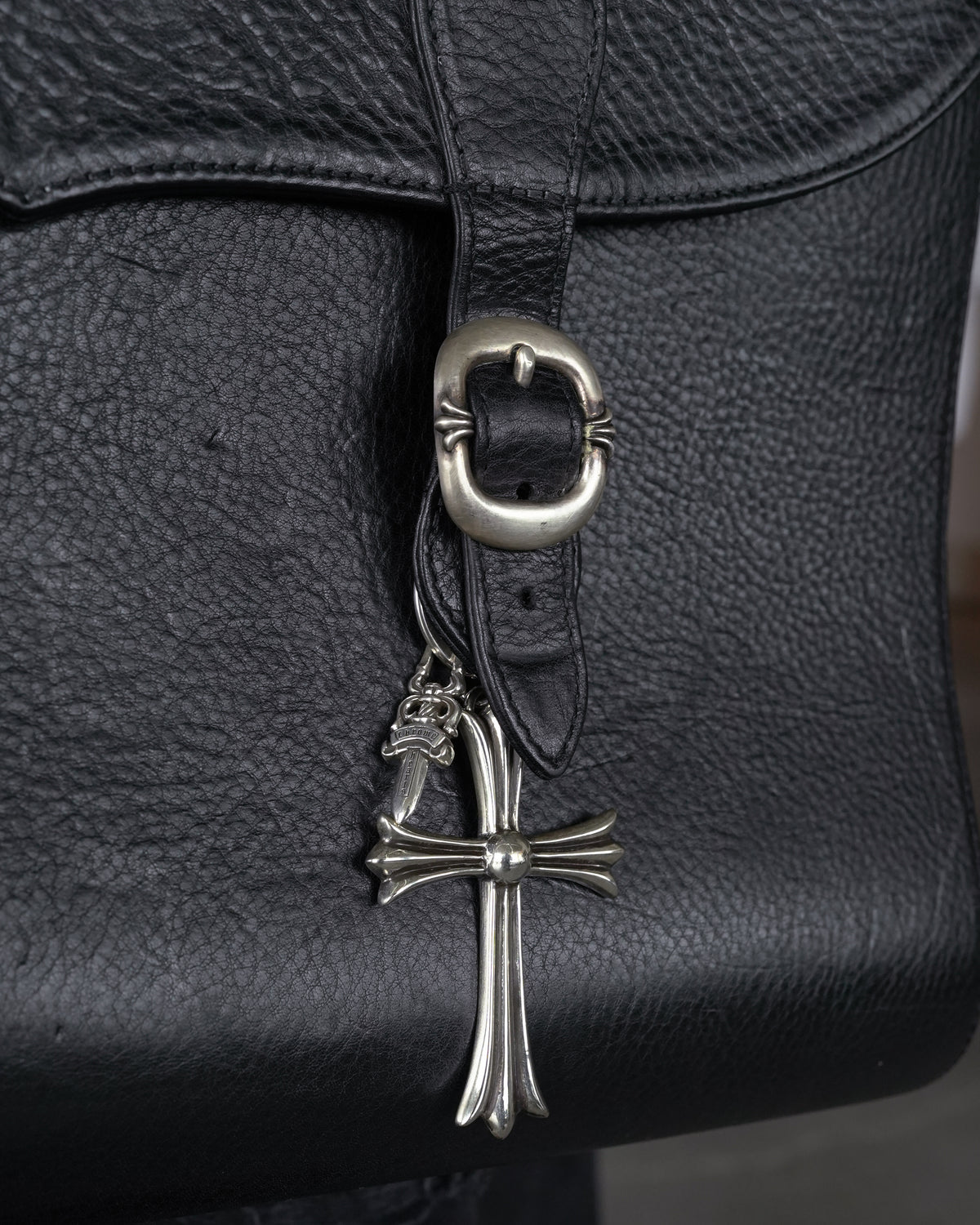 Large Cross and Dagger Keychain
