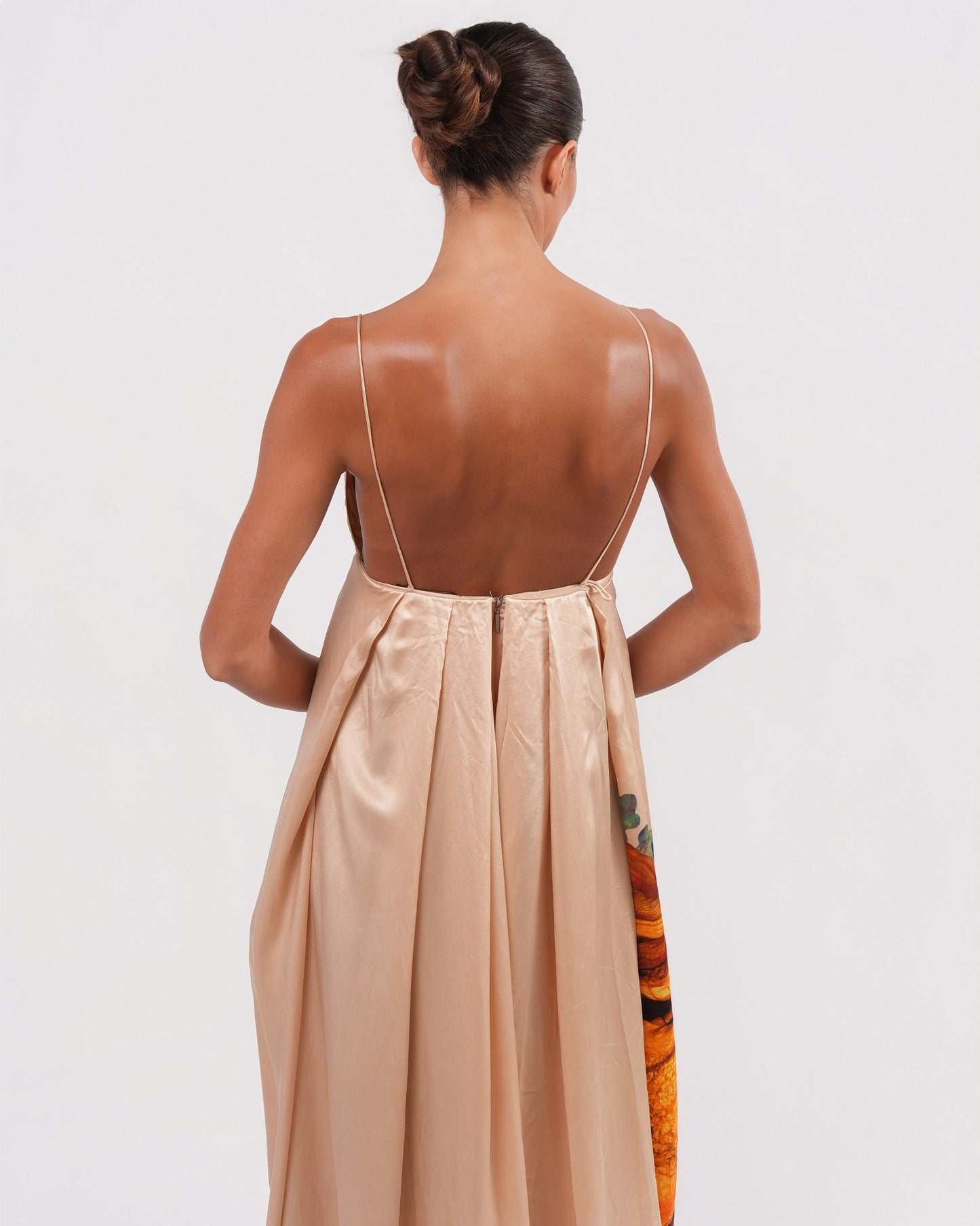 SS 2008 Silk Runway Gown With Floral Motif