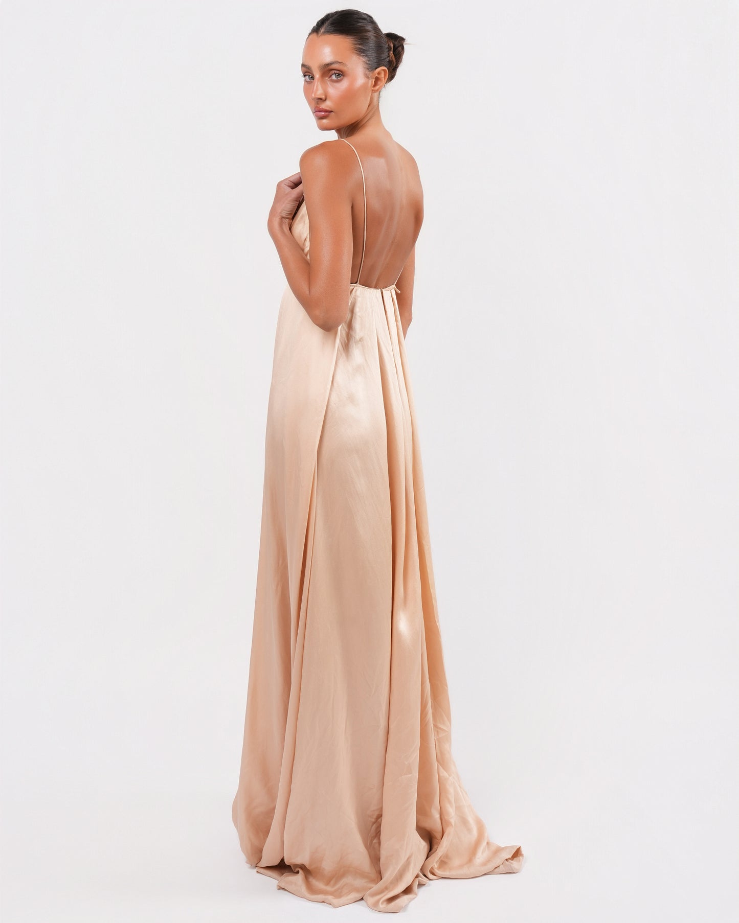 SS 2008 Silk Runway Gown With Floral Motif