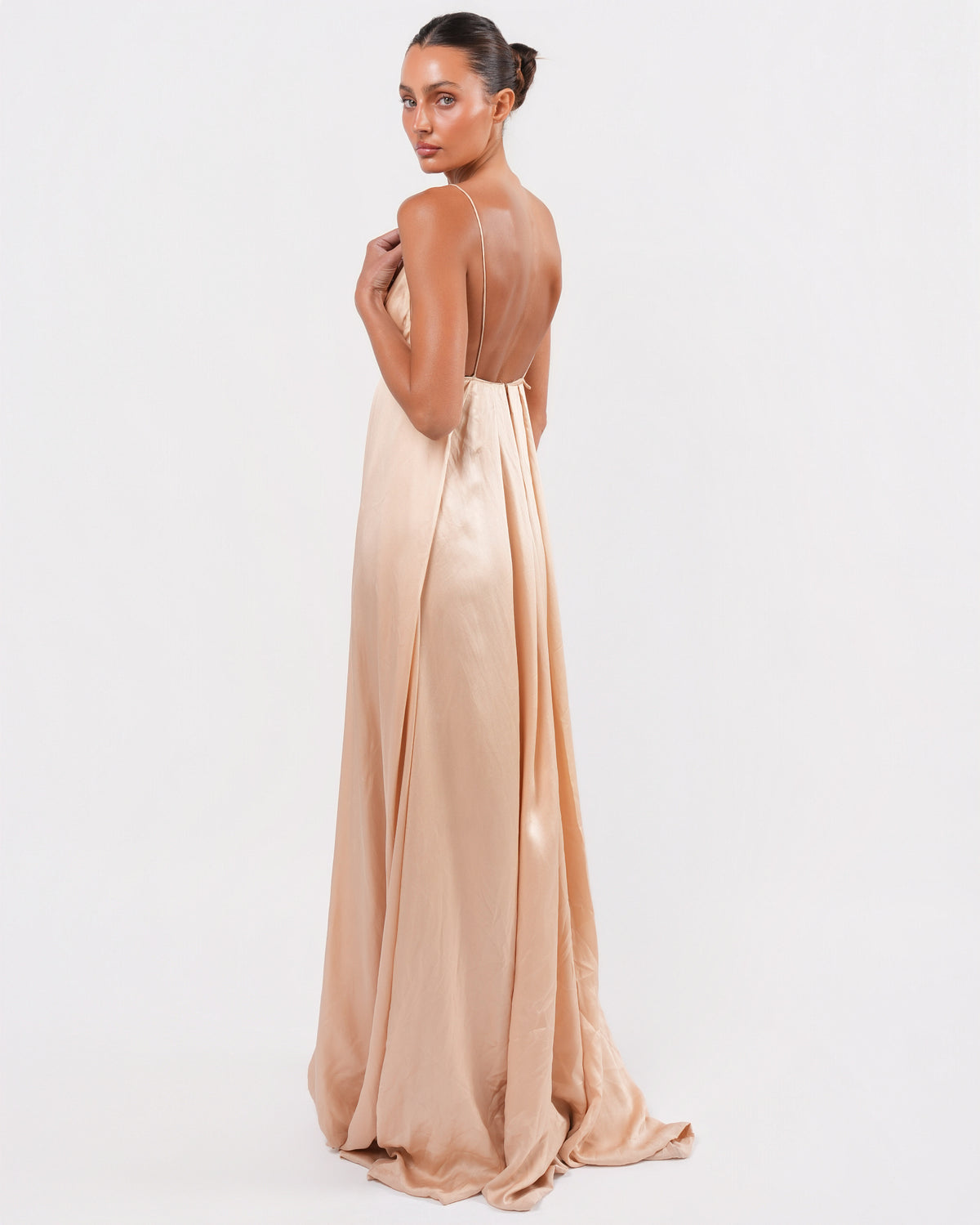 SS 2008 Silk Runway Gown With Floral Motif