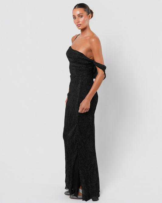 Early 2000s Velvet Devore Gown