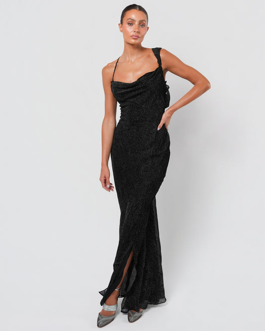 Early 2000s Velvet Devore Gown