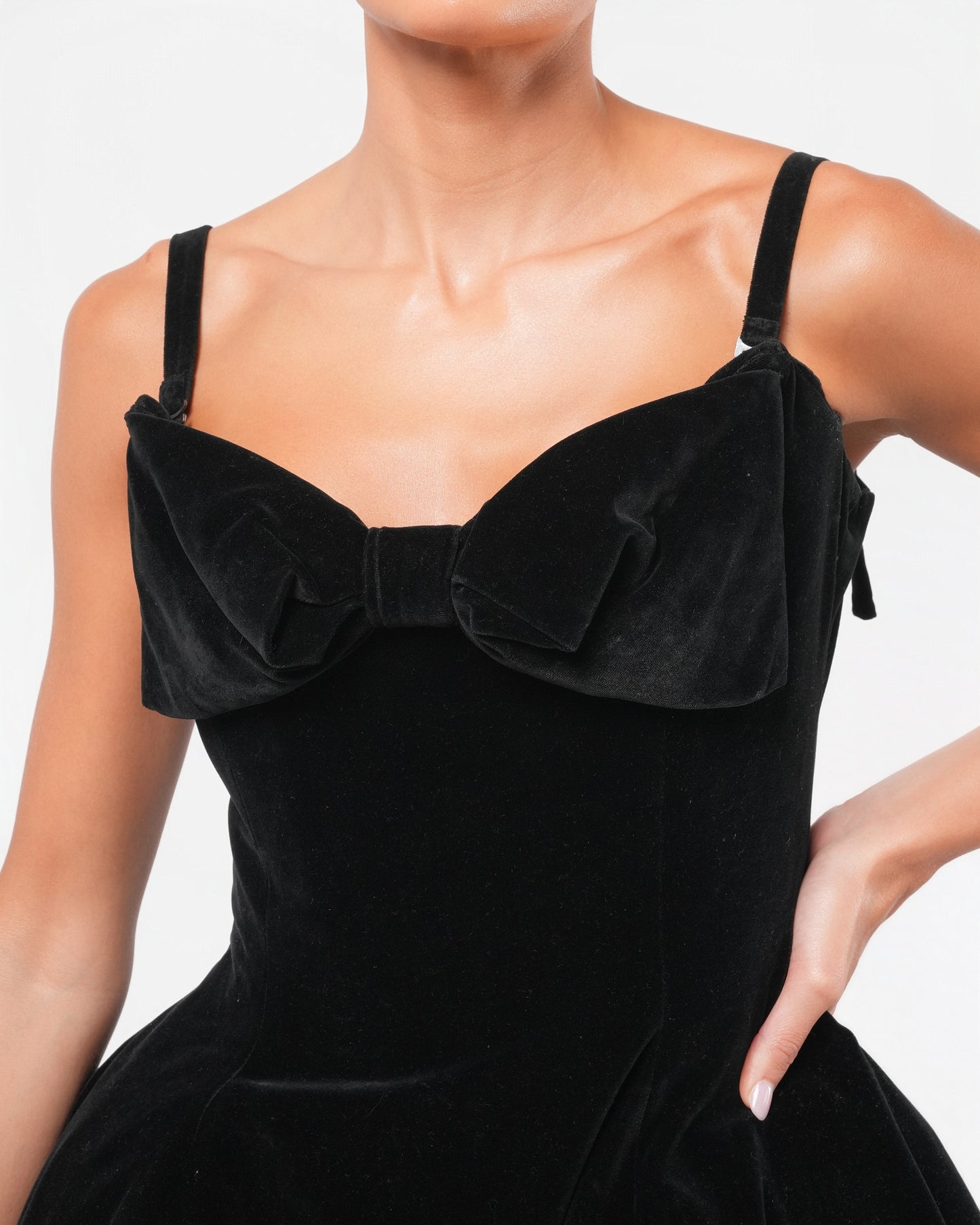 FW 1999 Runway Velvet Corsetted Dress
