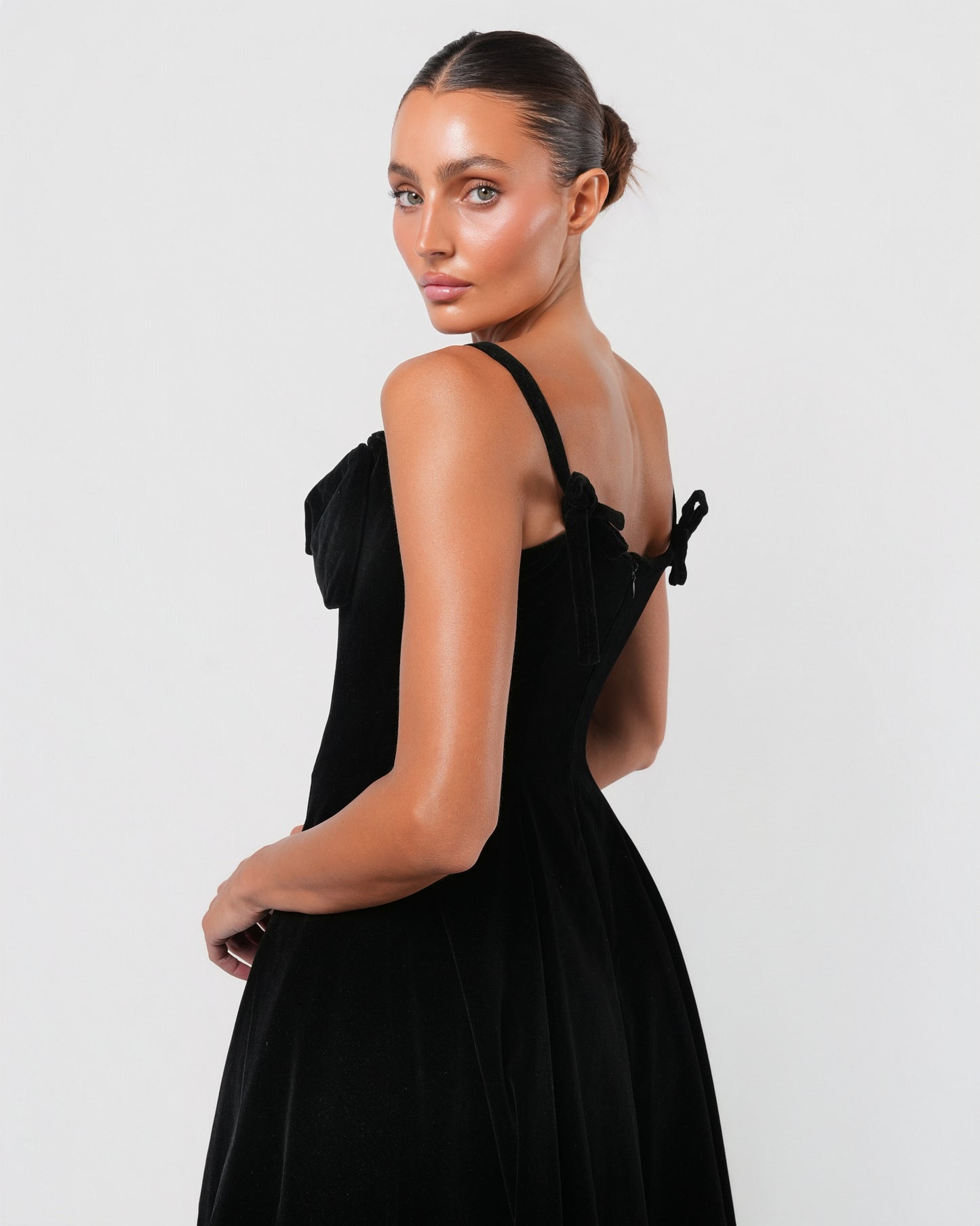 FW 1999 Runway Velvet Corsetted Dress