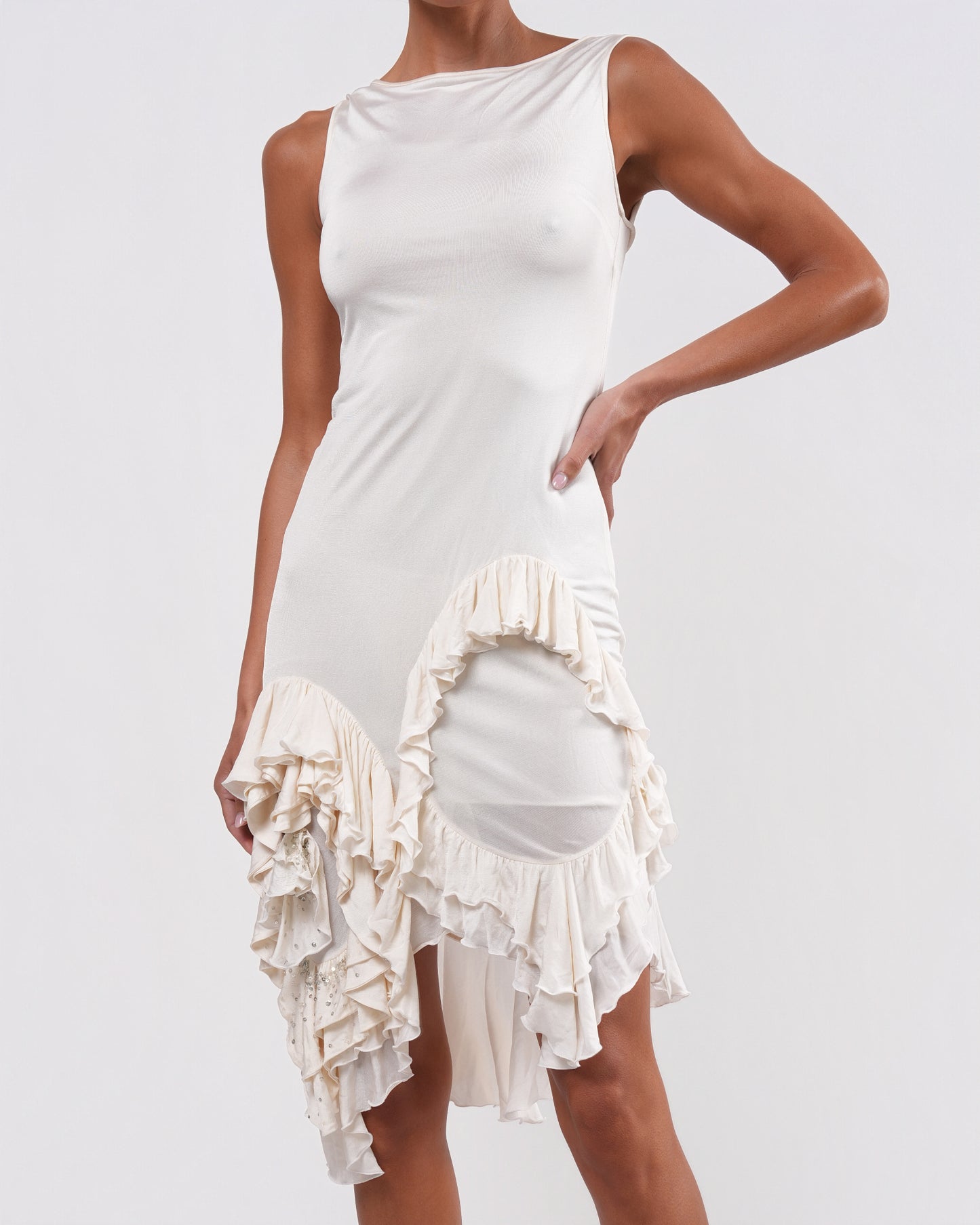C. 2006 Ruffled Dress with Sequin Detail