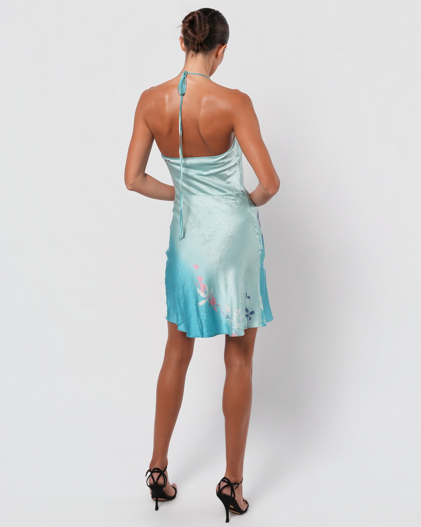 SS 1999 Silk Slip Dress with Gold Detail
