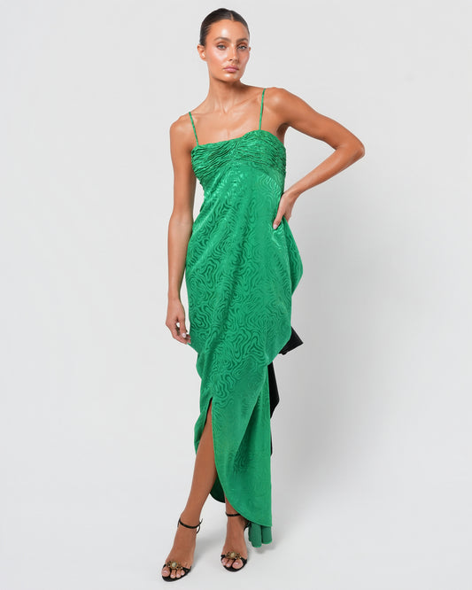 SS 1985 Bow Embellished Runway Gown