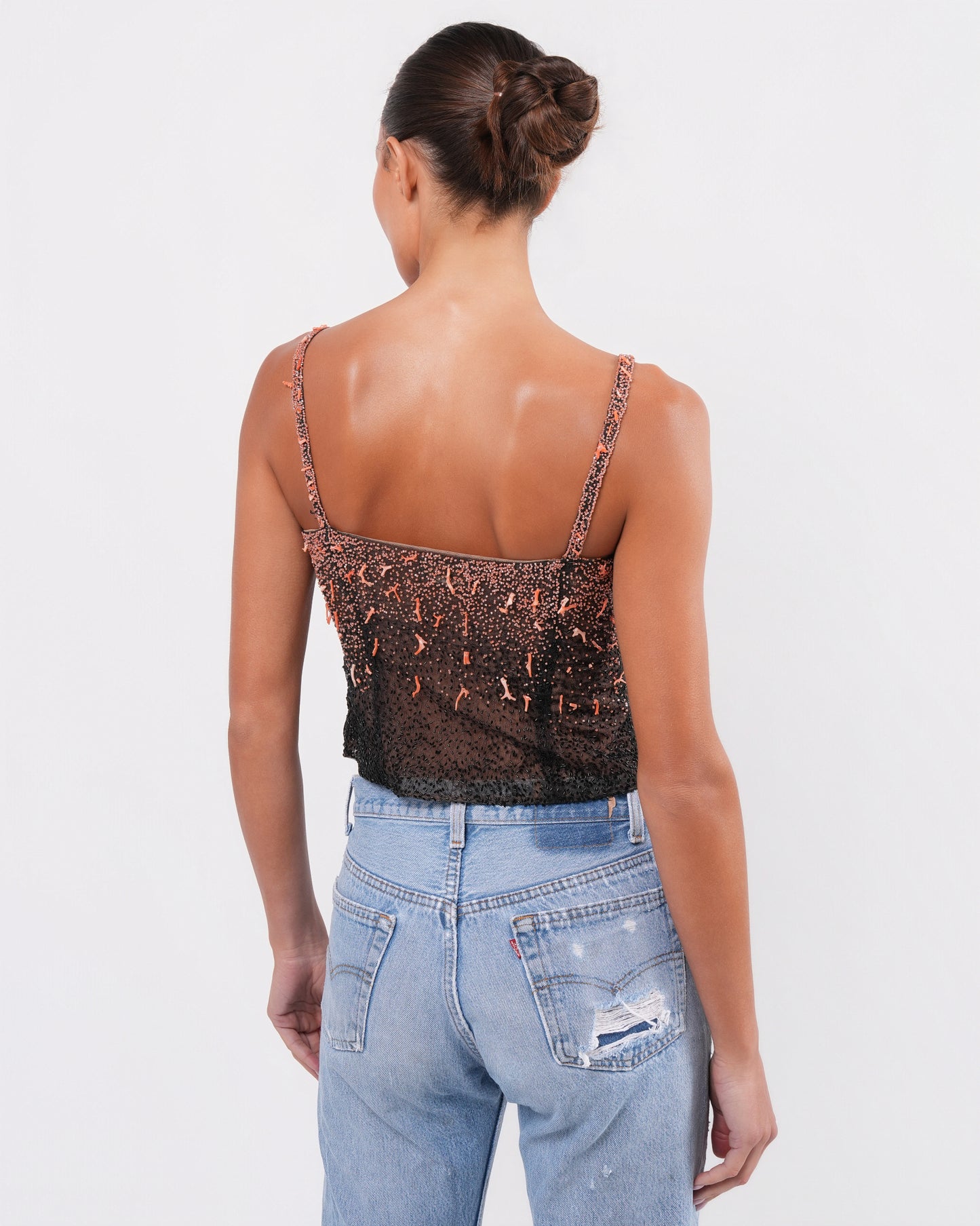 Highly Documented FW 1999 Coral Beaded Runway Corset