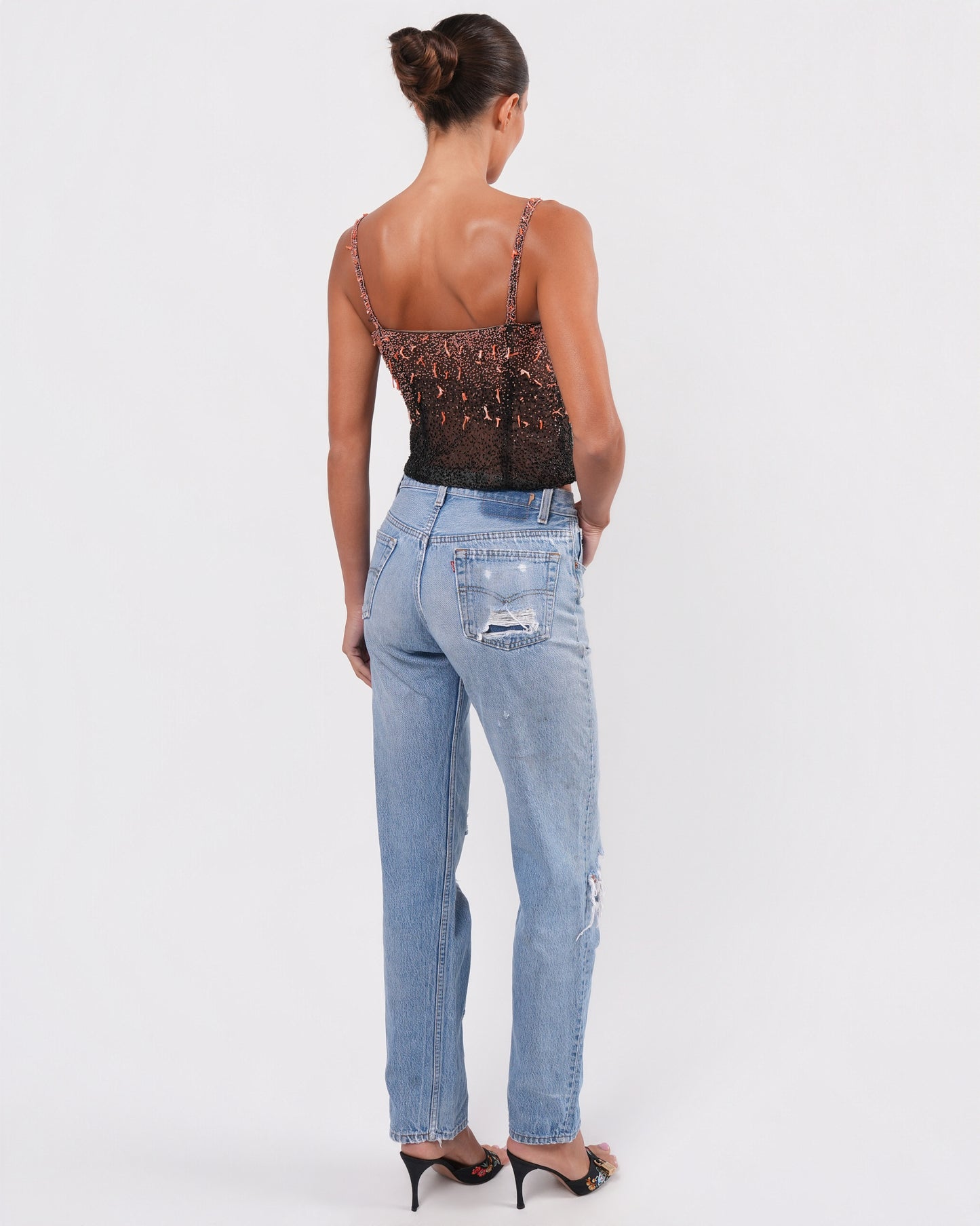 Highly Documented FW 1999 Coral Beaded Runway Corset