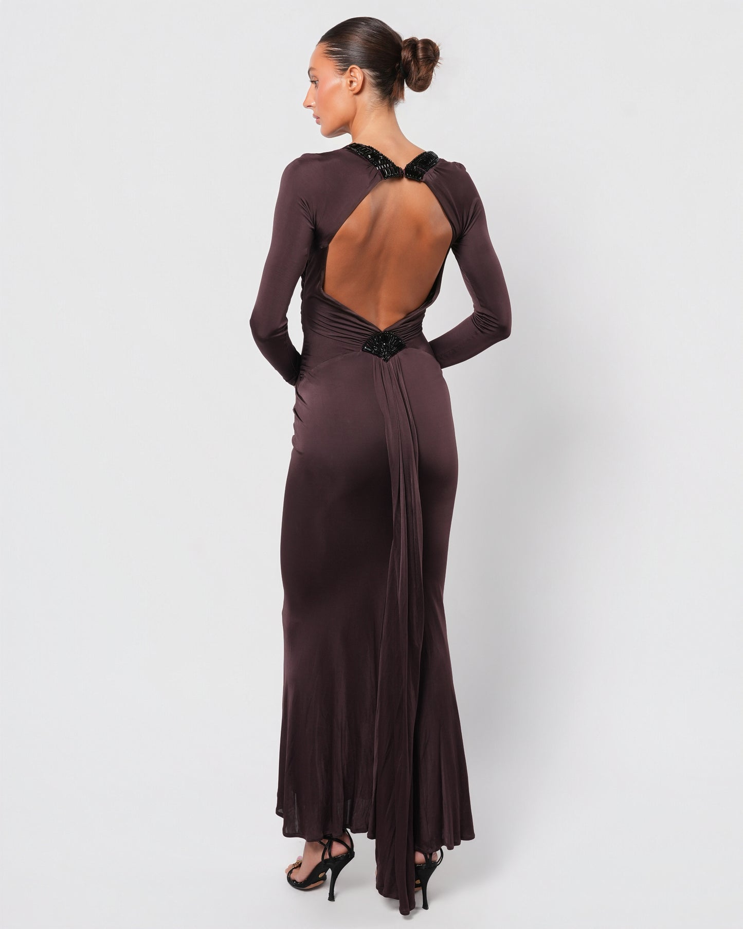 Backless Embellished Gown