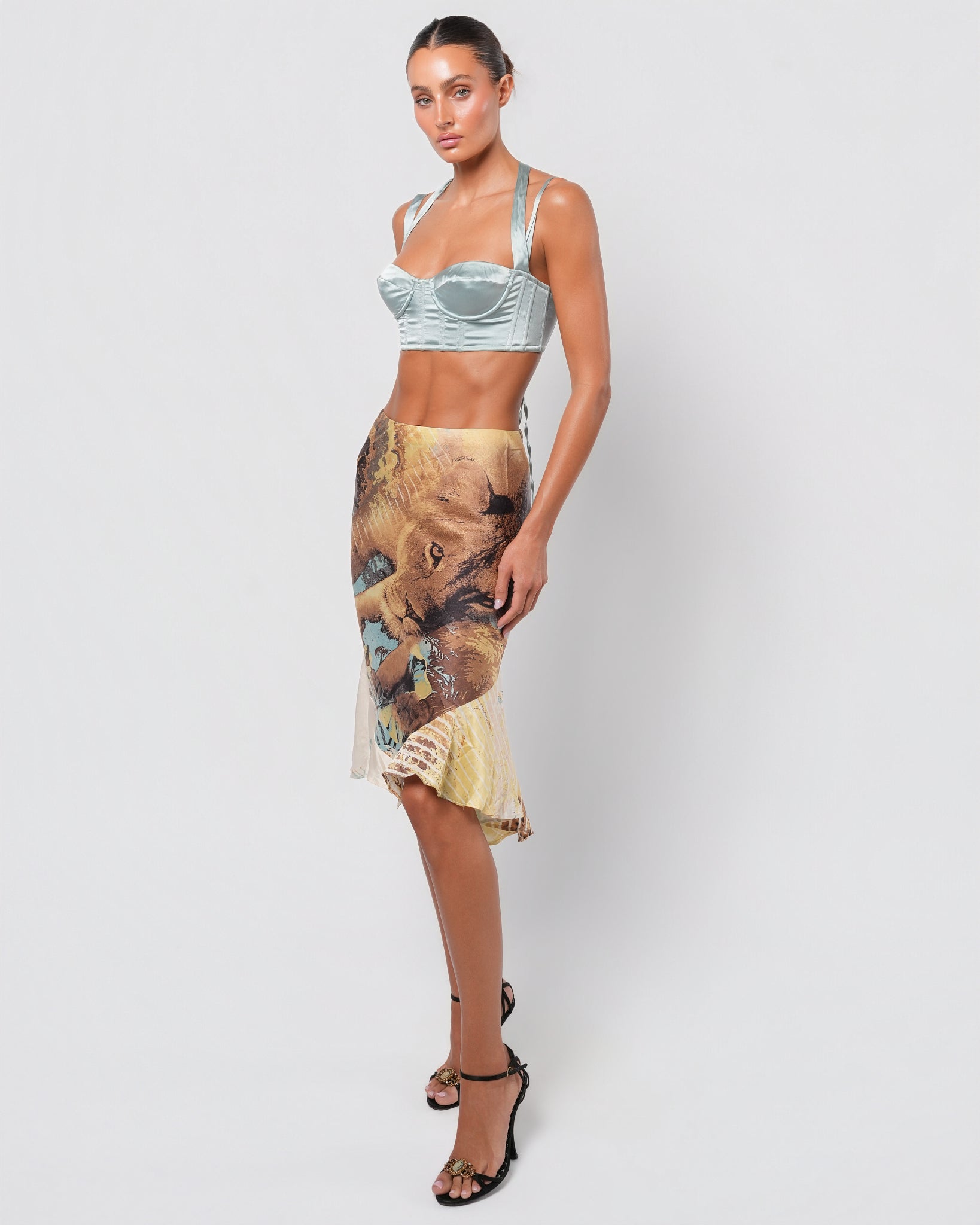 SS 2004 Silk Bustier With Feather Detail – Justin Reed