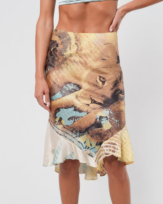 SS 2002 Lion Print Skirt
