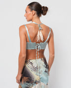 SS 2004 Silk Bustier With Feather Detail