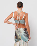 SS 2004 Silk Bustier With Feather Detail
