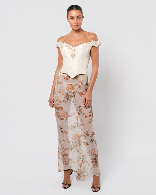 SS 1997 Sheer Floral Skirt