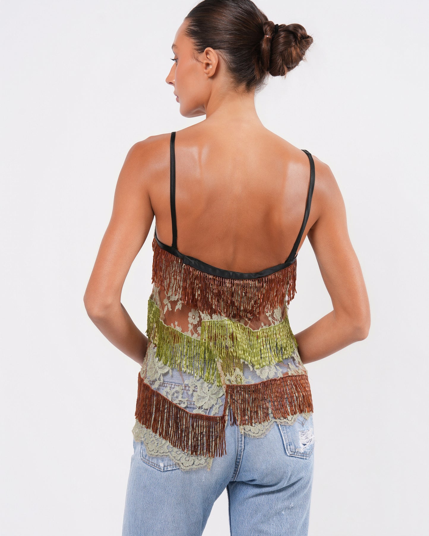 SS 2000 Runway Beaded Lace Top