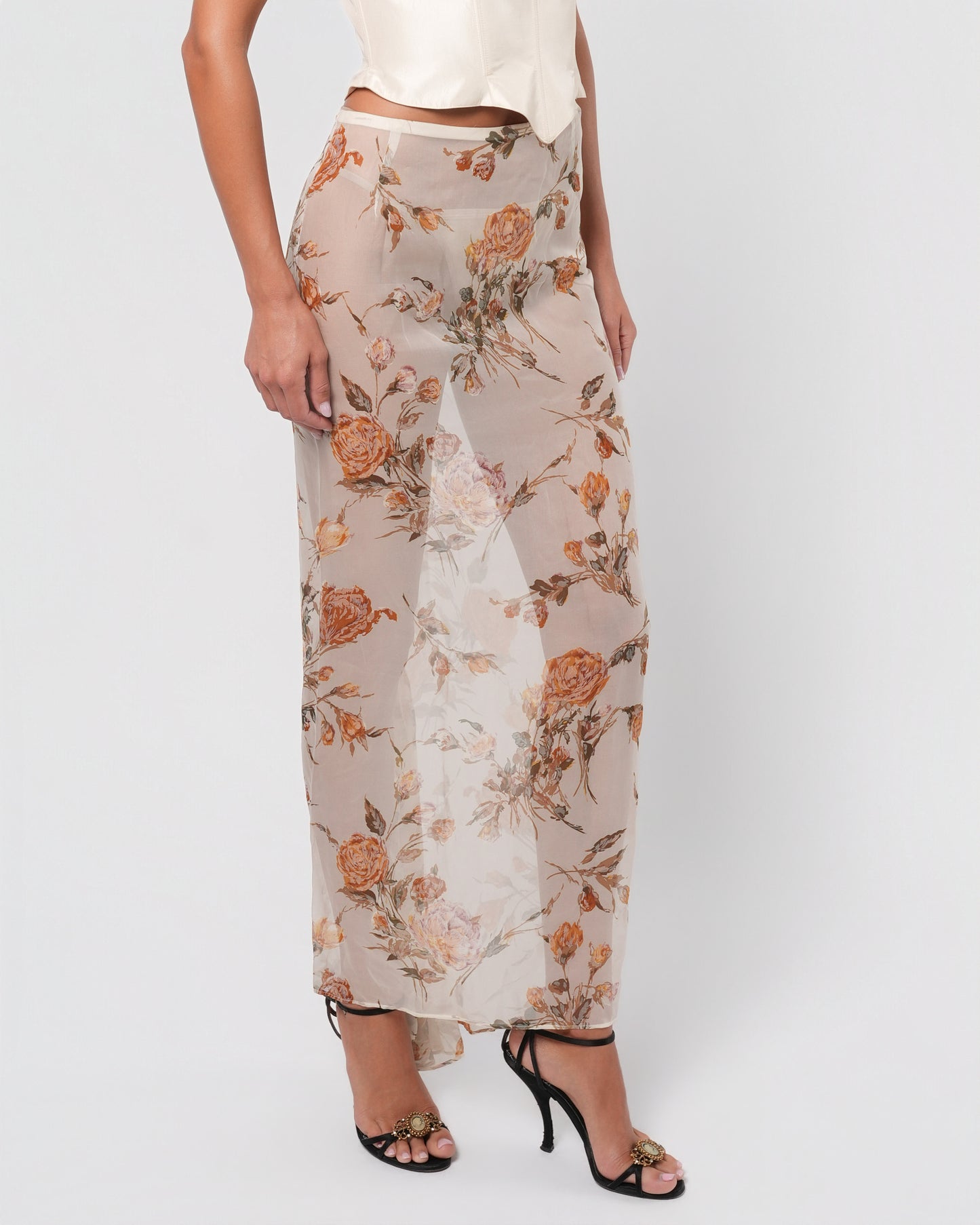 SS 1997 Sheer Floral Skirt