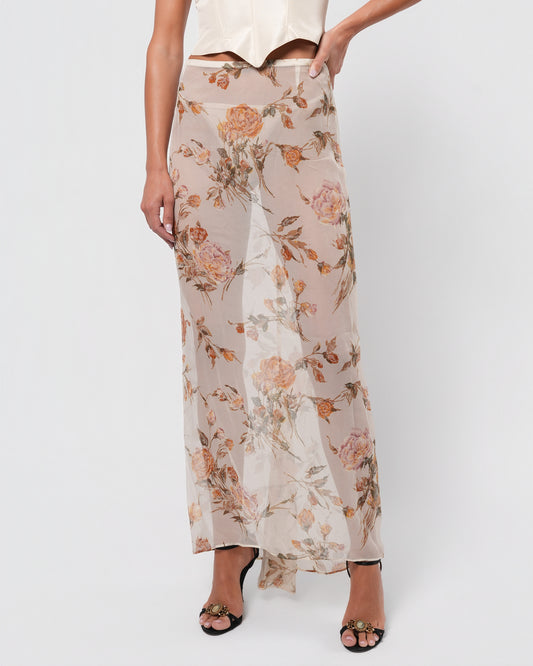 SS 1997 Sheer Floral Skirt