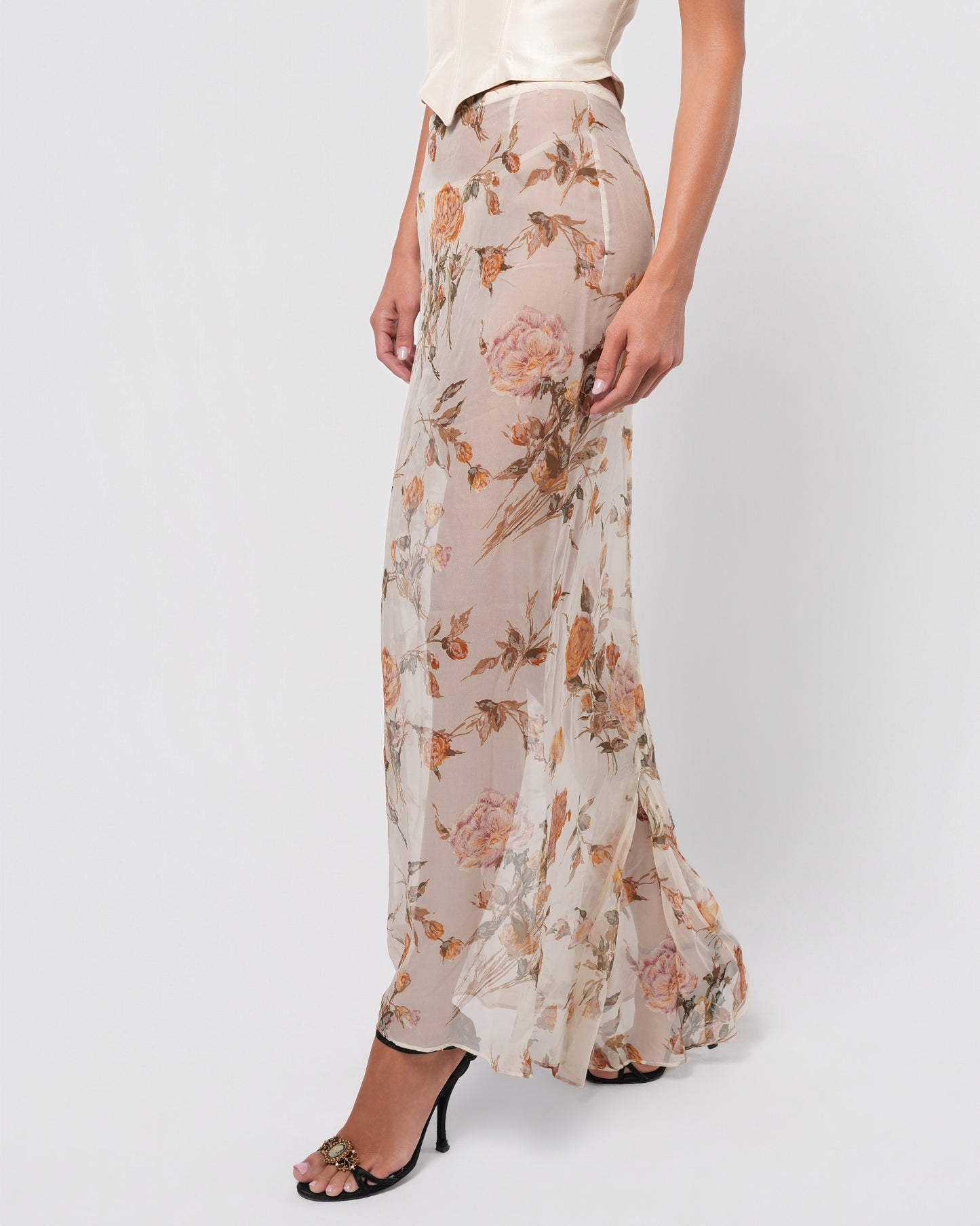 SS 1997 Sheer Floral Skirt
