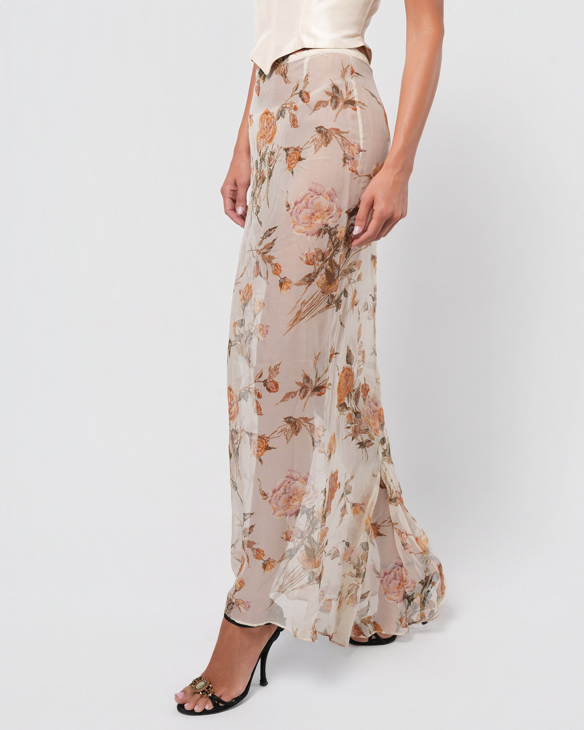SS 1997 Sheer Floral Skirt