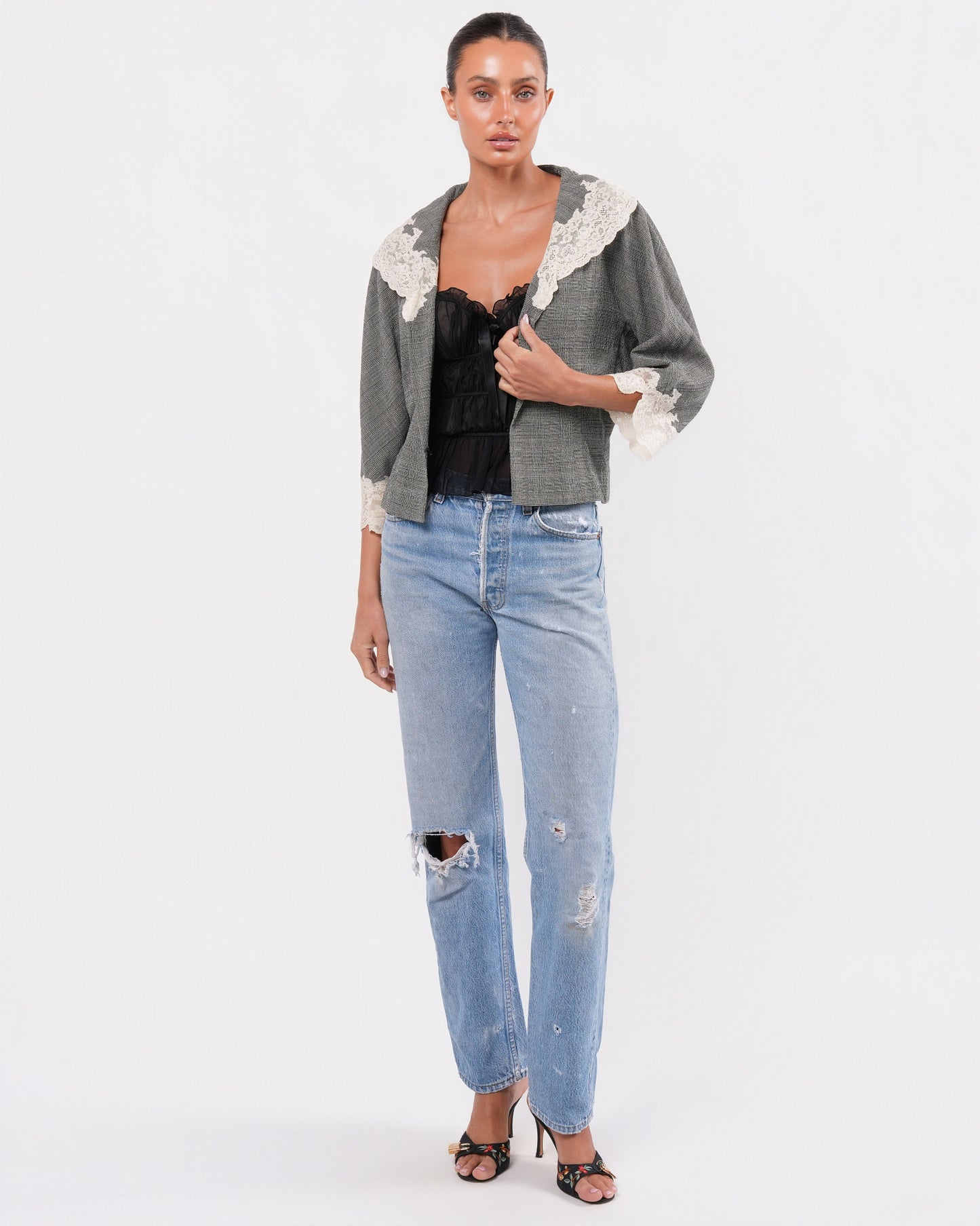 SS 1999 Lace Trim Jacket