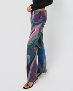 SS 2002 Suede And Leather Patchwork Pants