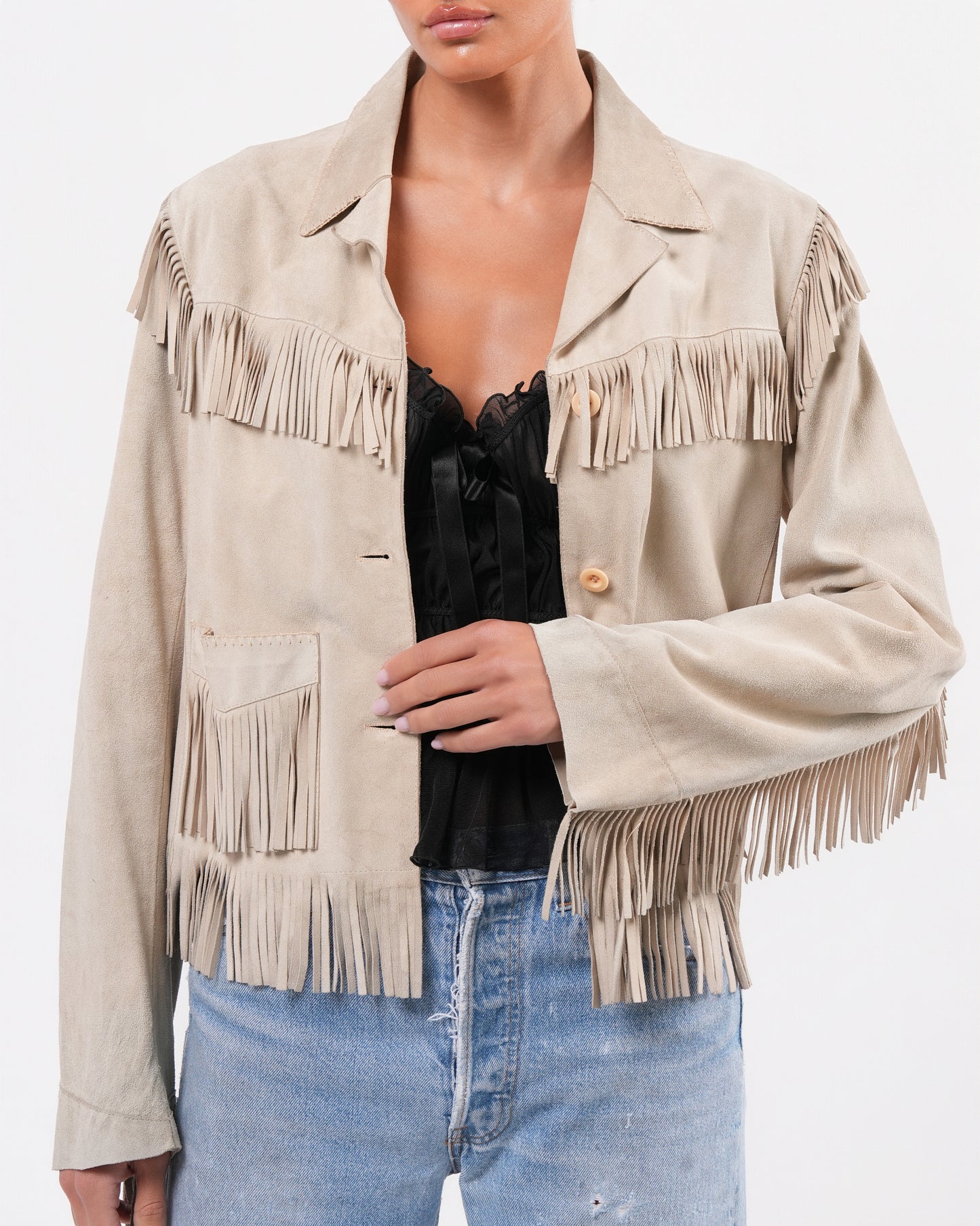 c. 2005 Suede Fringe Jacket
