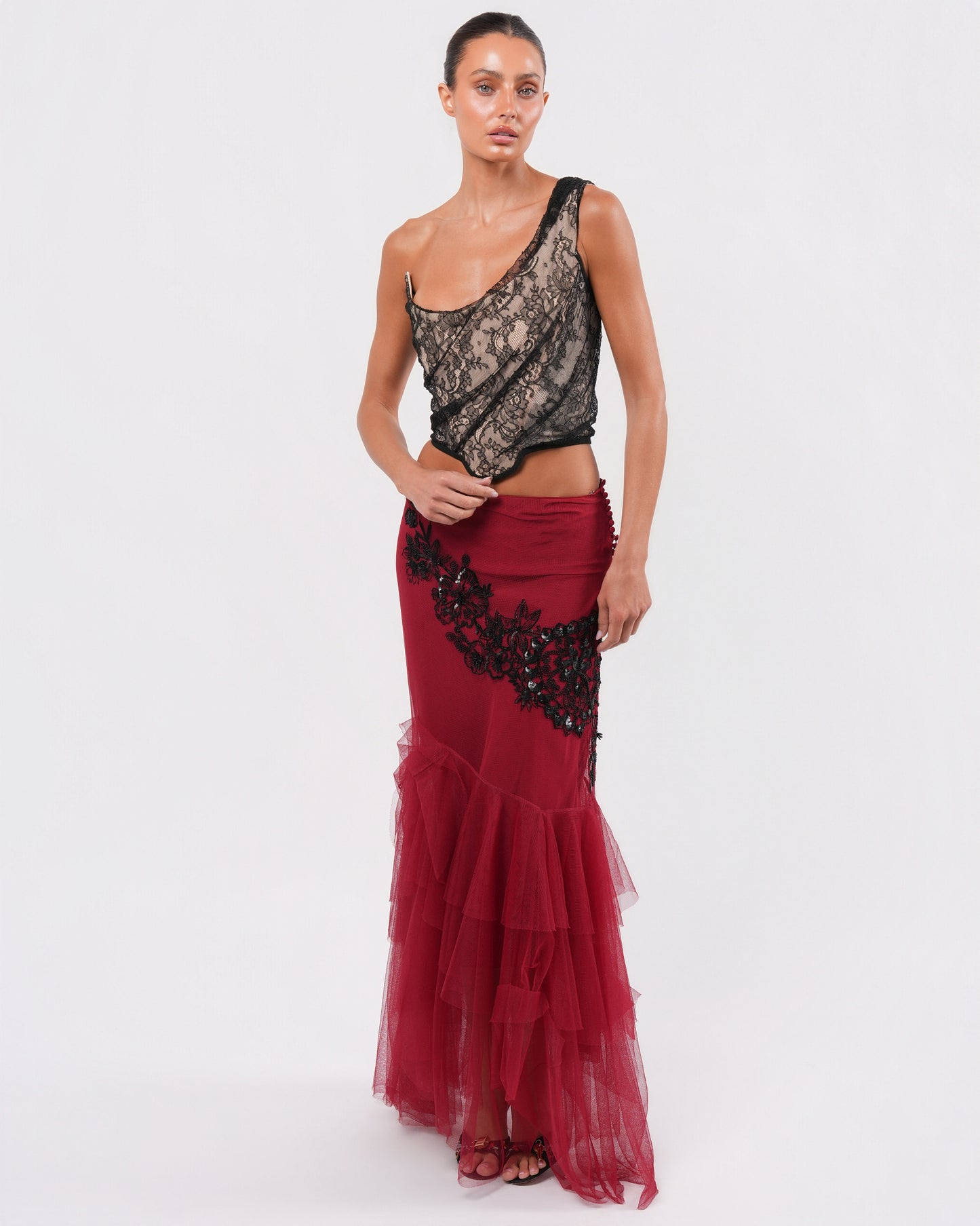 FW 2006 Embroidered Tulle Skirt