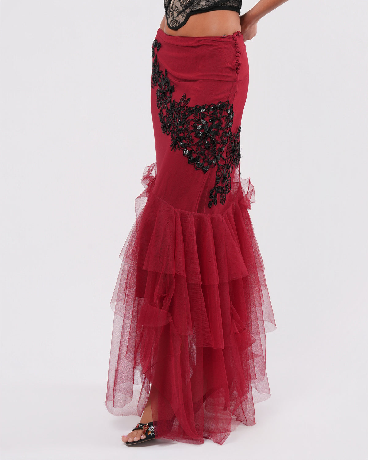 FW 2006 Embroidered Tulle Skirt