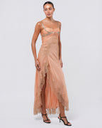 SS 2003 Runway Silk And Lace Gown With Oroton Chainmail Detail