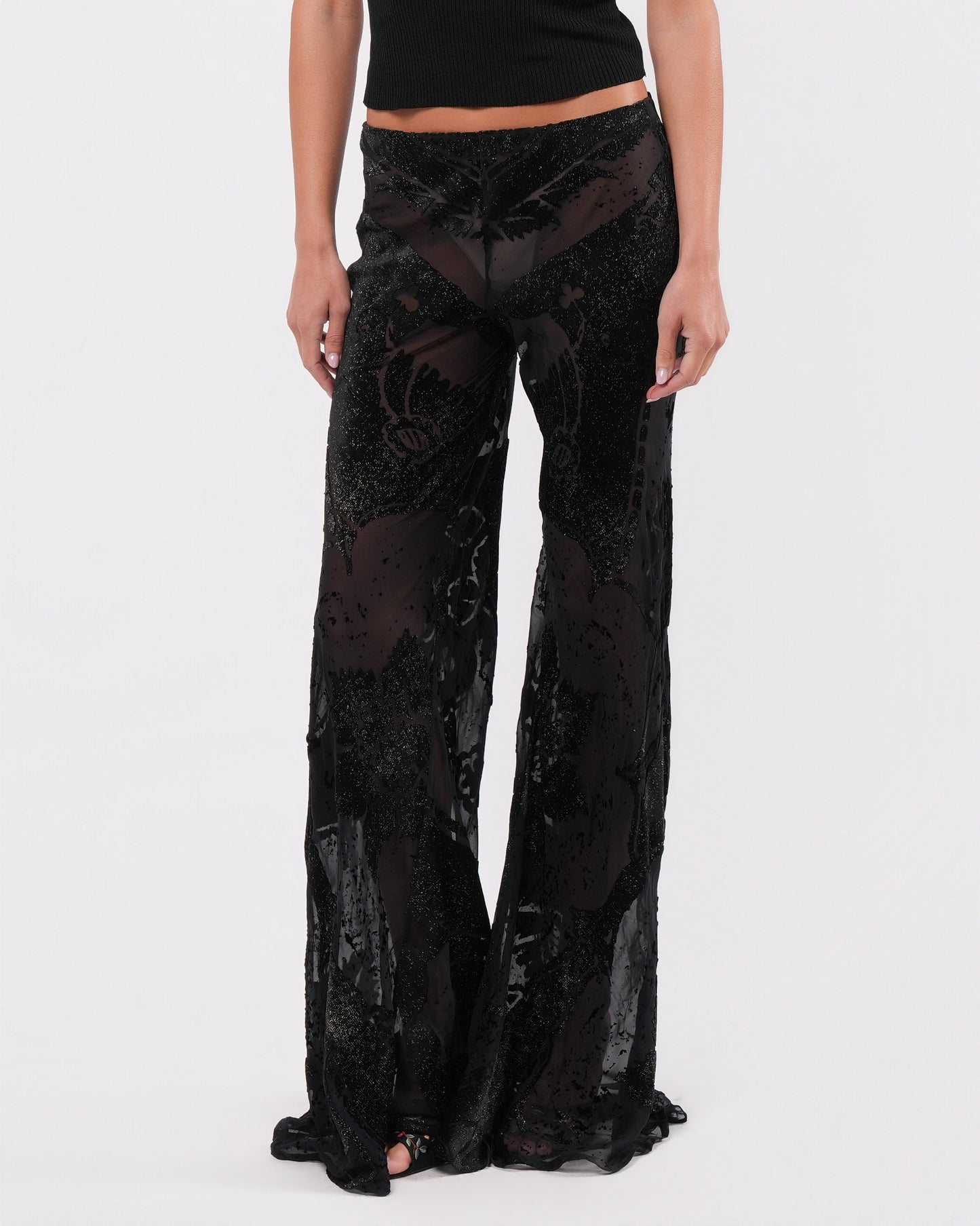 FW 2004 Silk and Velvet Pants