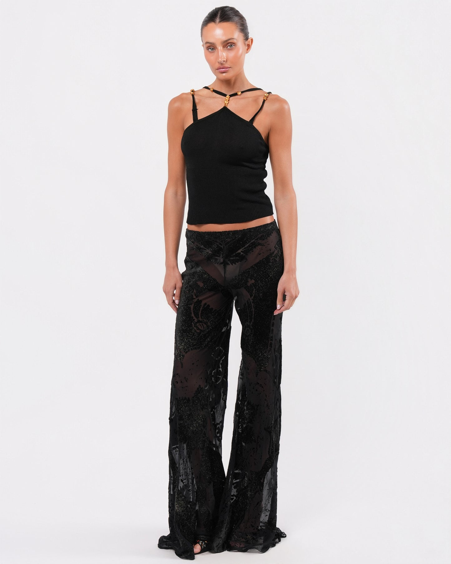 FW 2004 Silk and Velvet Pants