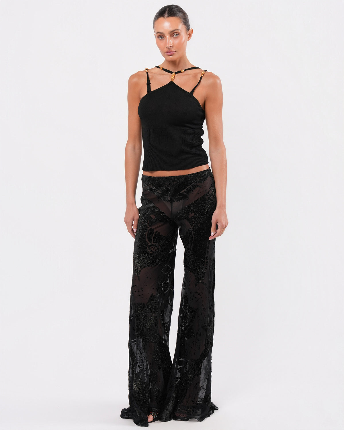 FW 2004 Silk and Velvet Pants