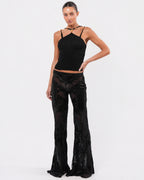 FW 2004 Silk and Velvet Pants