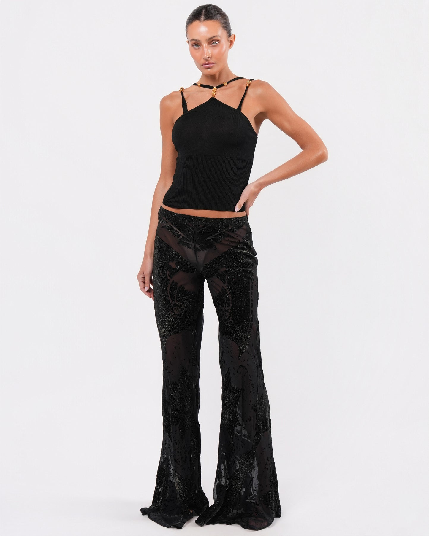 FW 2004 Silk and Velvet Pants
