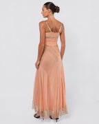 SS 2003 Runway Silk And Lace Gown With Oroton Chainmail Detail
