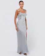 SS 2004 Pale Blue Gown With "Dior" Metal Detail
