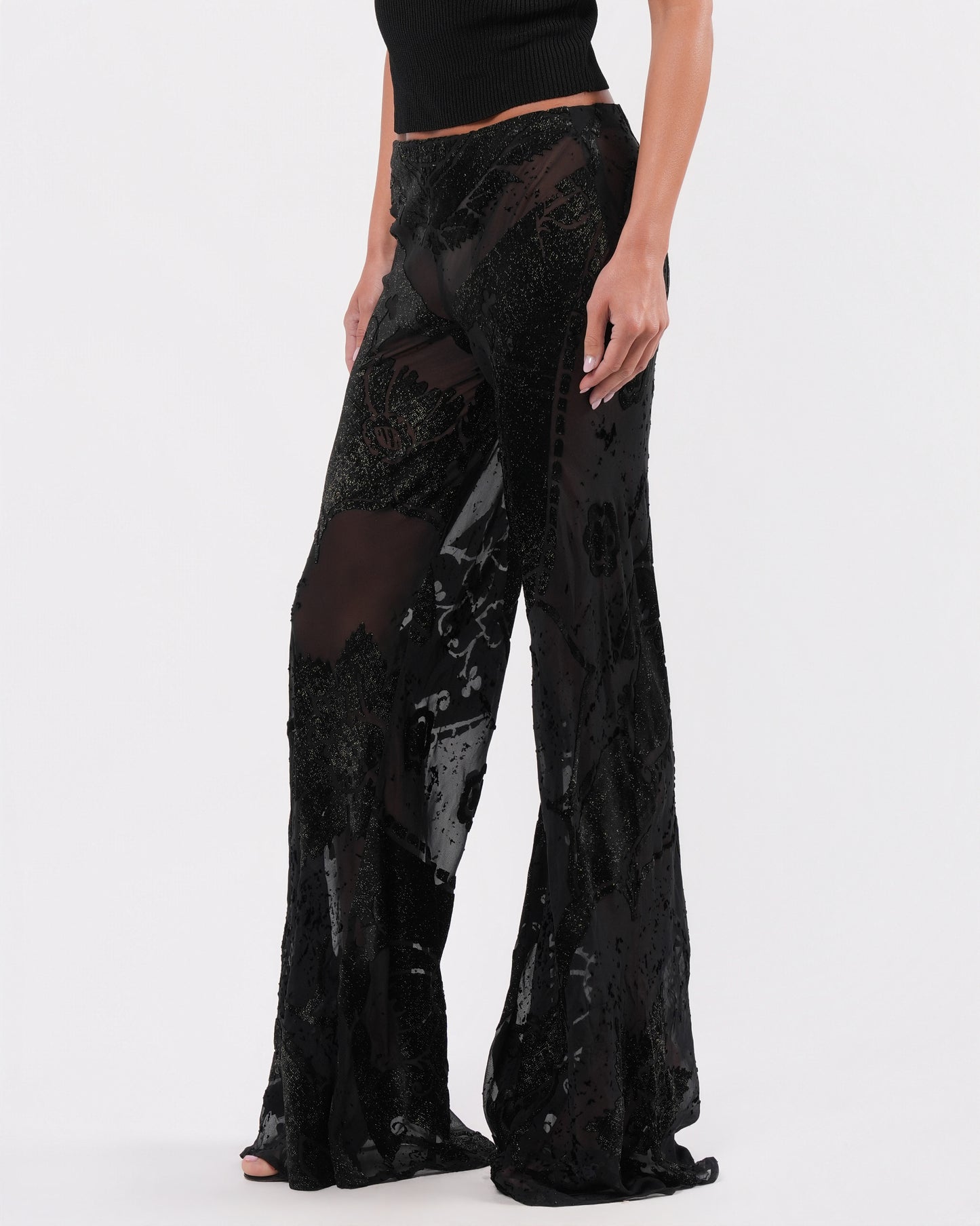 FW 2004 Silk and Velvet Pants