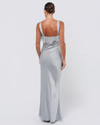 SS 2004 Pale Blue Gown With "Dior" Metal Detail
