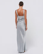 SS 2004 Pale Blue Gown With "Dior" Metal Detail