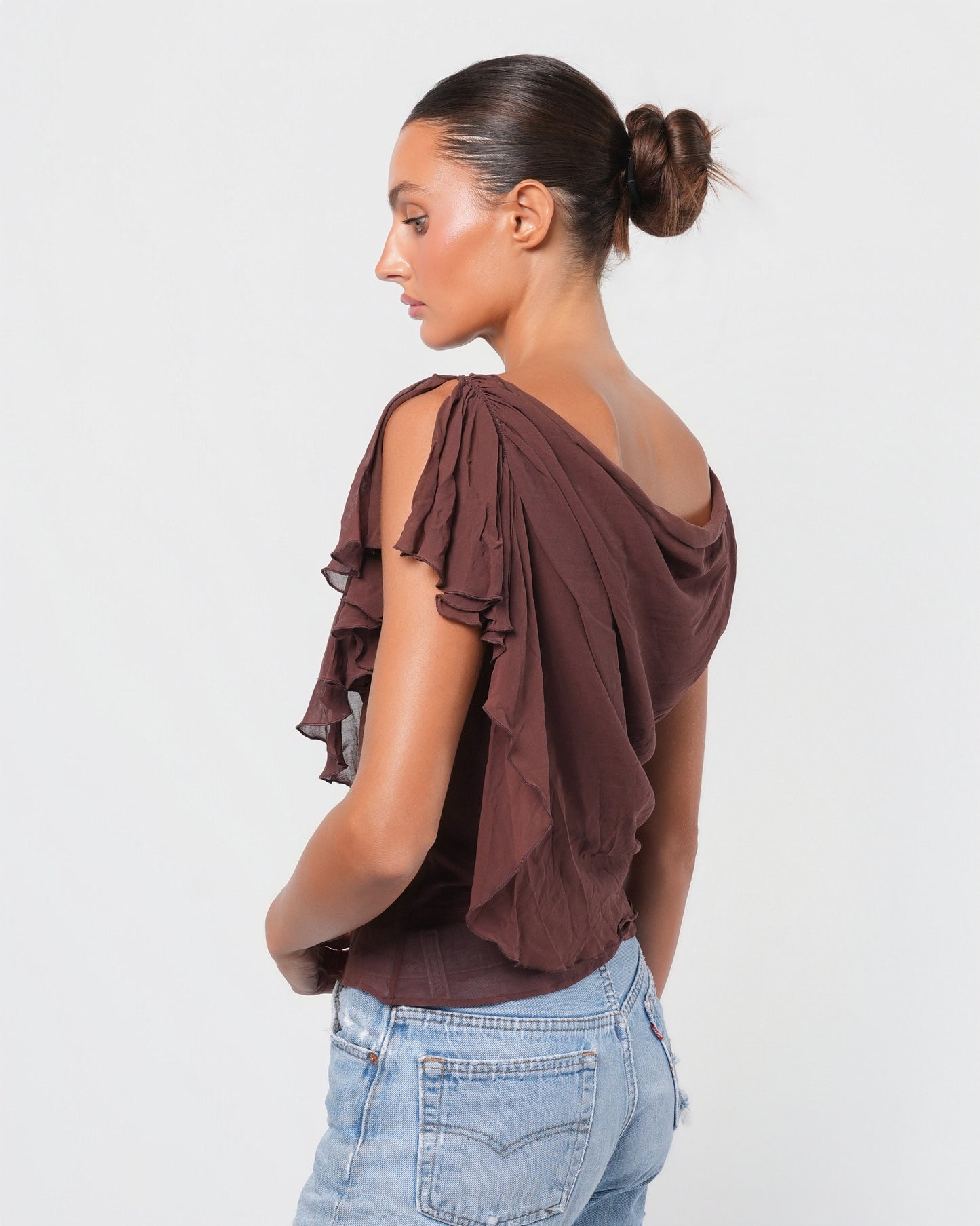Stella McCartney Era SS 2001 Silk Ruffled Top