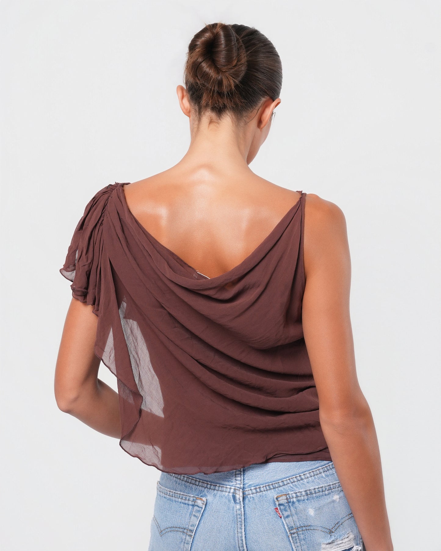 Stella McCartney Era SS 2001 Silk Ruffled Top