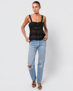 FW 2005 Tank Top With Pearl And Stone Detail