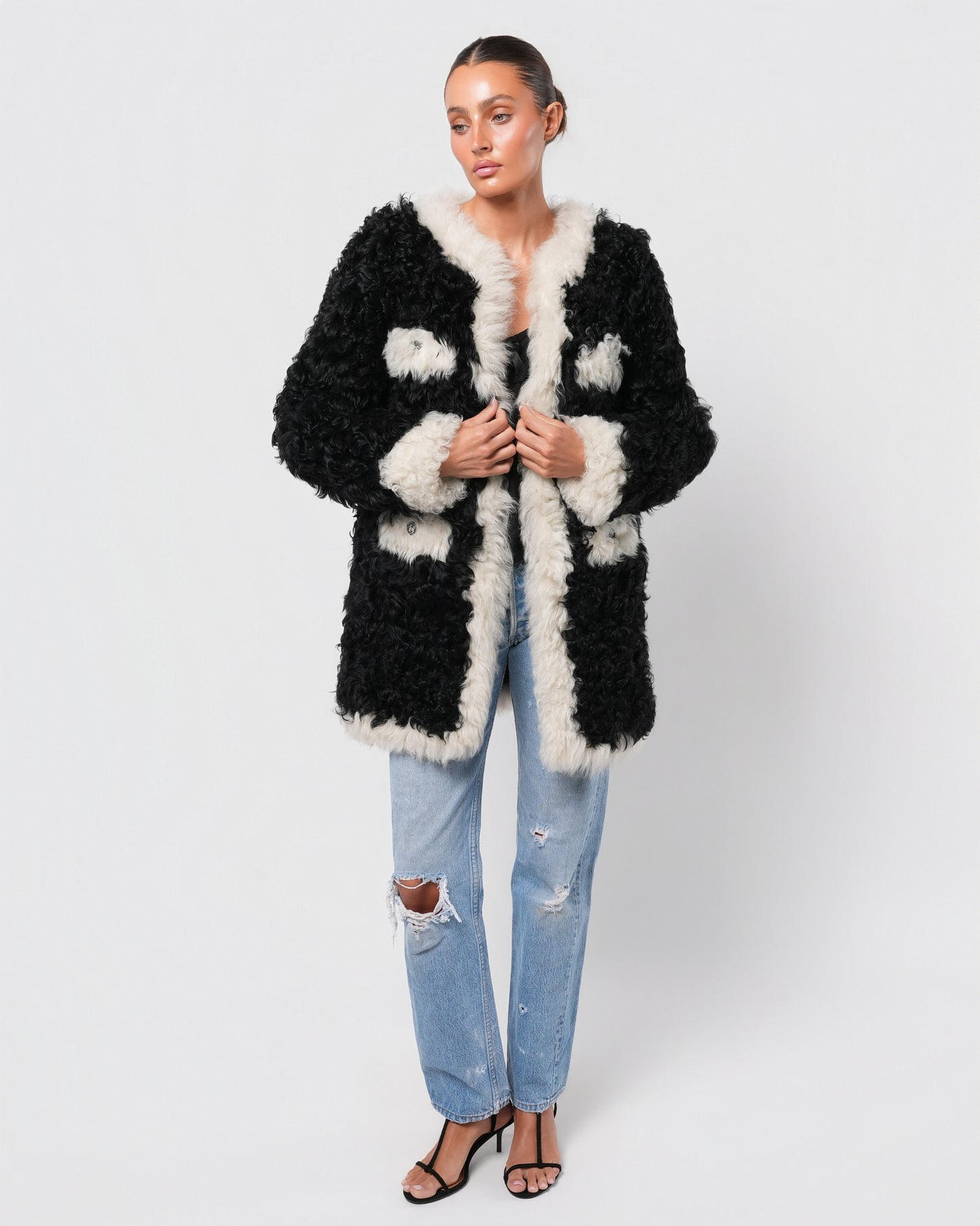FW 2021 Two-Tone Shearling Coat